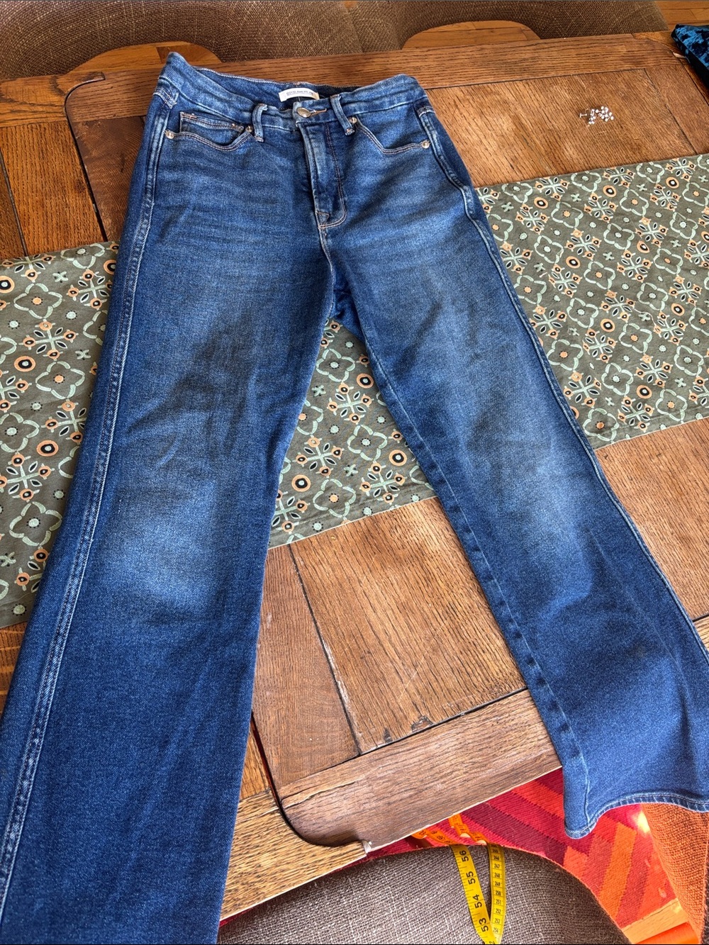 Good American Women's Boot Cut Jeans - Dark Blue Wash